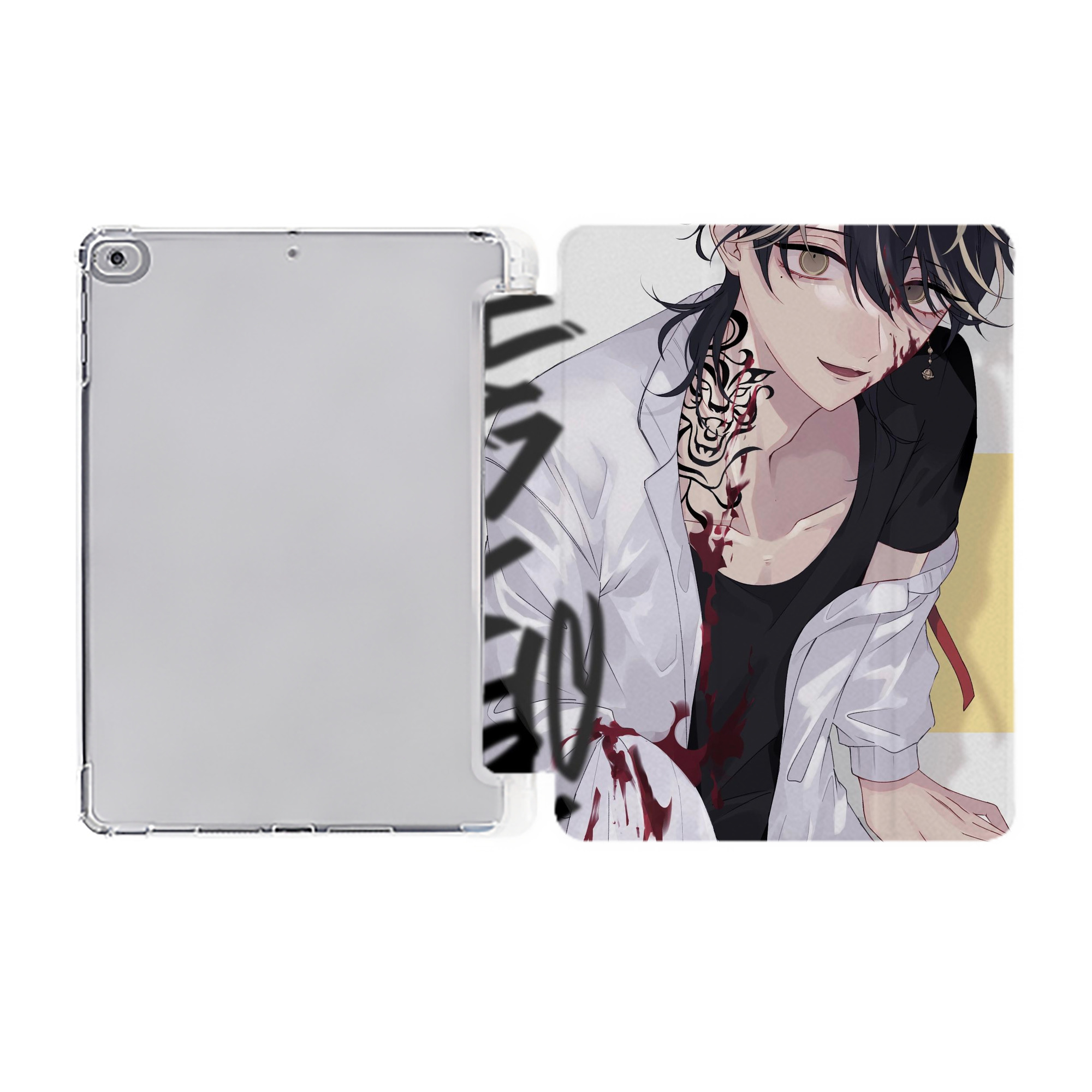 （画像用） 東京リベンジャーズ Tokyo Revengers IPad ケース ペン収納付き 三つ折りスタンド PUレザー×シリコン 対応機種9.5/10.5/10.9インチ
